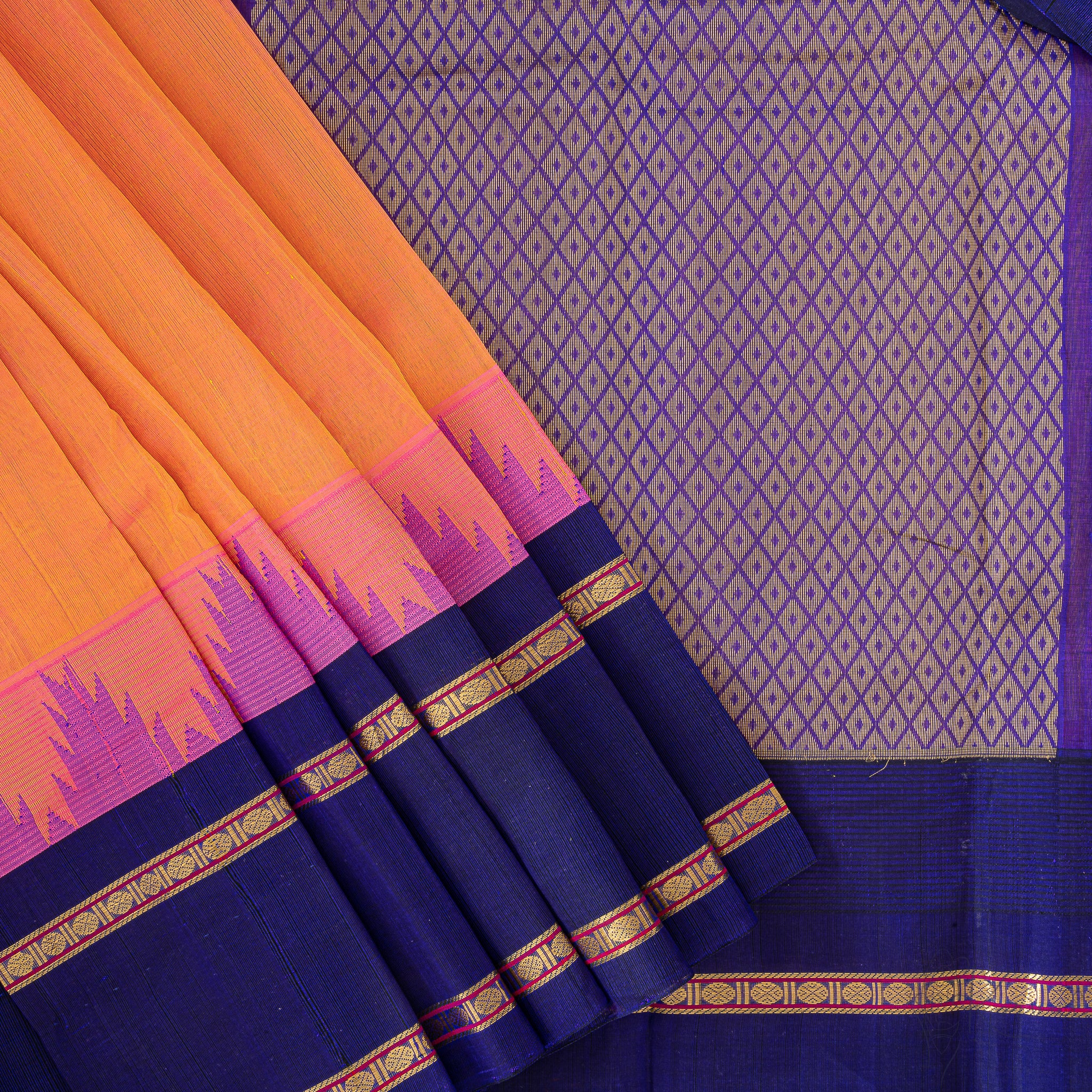 Kanjivaram Pure Zari Korvai Silk Saree 10040930 – Avishya.com